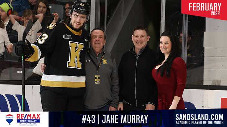 2022 February Frontenacs Academic Player of the Month #43 Jake Murray