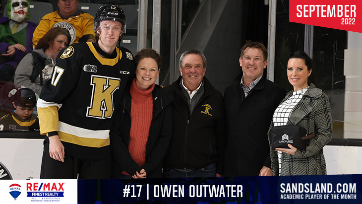 2022 September Frontenacs Academic Player of the Month #17 Owen Outwater