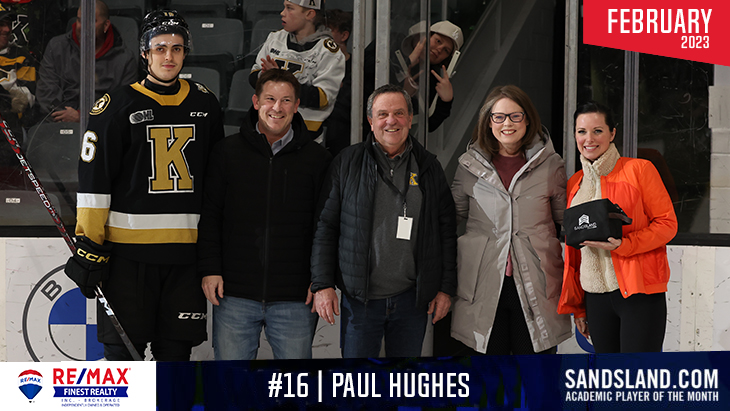 2023 February
Frontenacs Academic Player of the Month #16 Paul Hughes